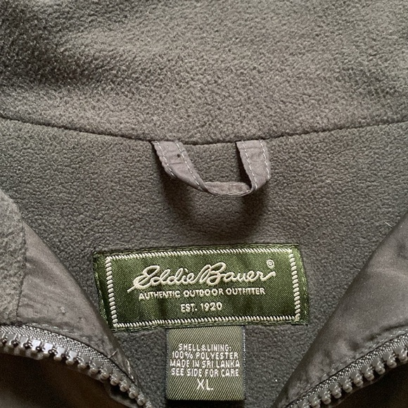 Eddie Bauer Men's Green Fleece Lined Soft Shell Jacket Size Extra Large - Picture 5 of 15